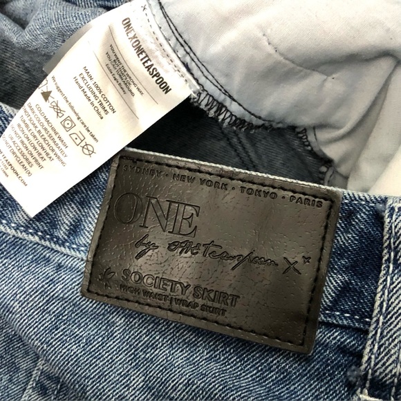 One Teaspoon Blue Denim Society Skirt - Picture 5 of 10